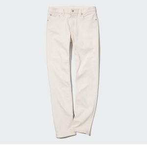 UNIQLO white jeans slim/regular fit 35x30